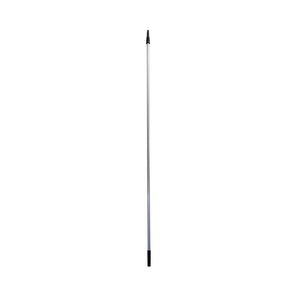 silver extension pole with black top grip and screw twist end 20ft, Extension Pole, SIZE, 20Ft / 3 Piece, GENERAL CLEANING, WINDOW CARE, 4474