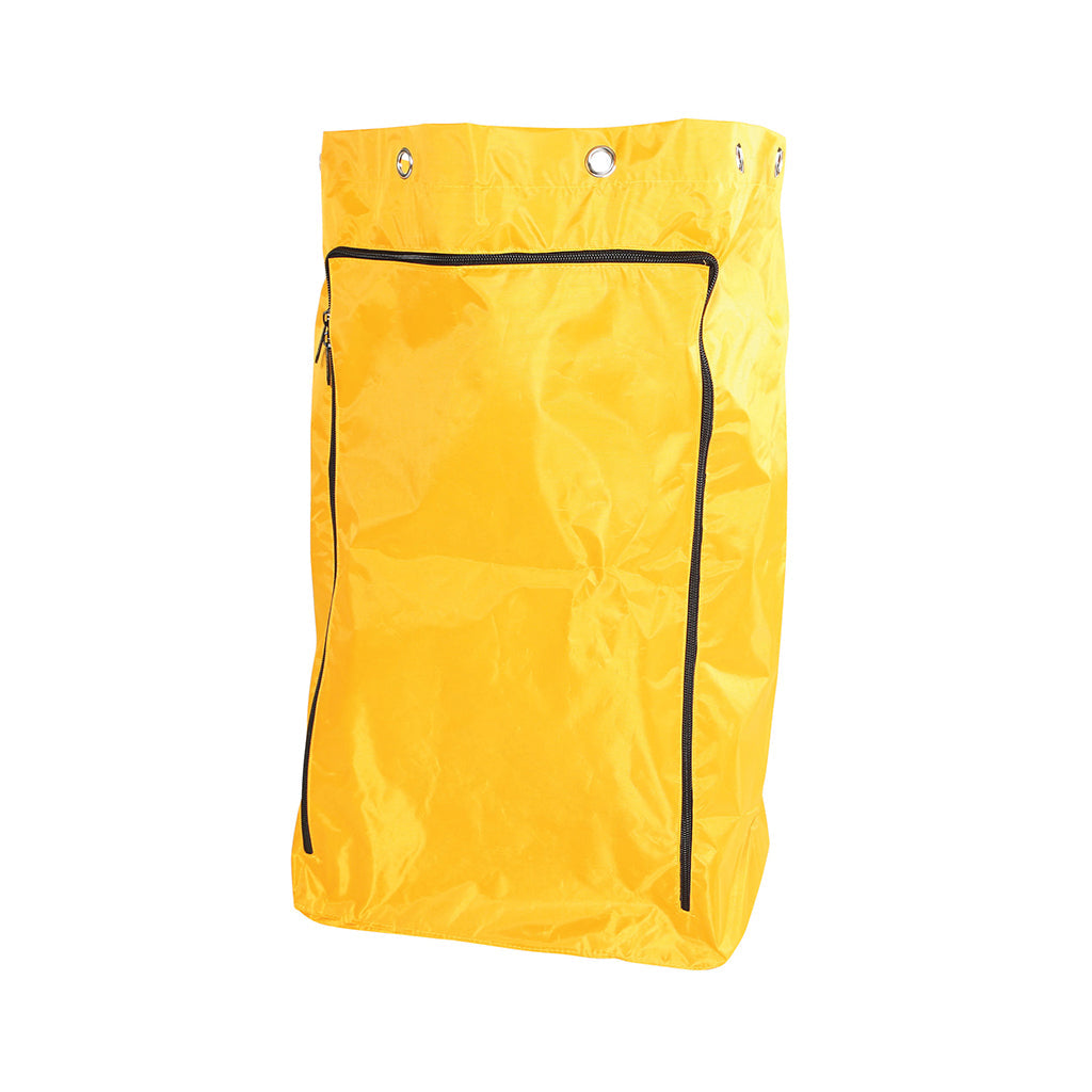 yellow Vinyl Bag With black Zipper and 6 grommets, Vinyl Replacement Bag With Zipper, SIZE, 8 Grommet For Large Heavy Duty Premium Cart, GENERAL CLEANING, CARTS, 3002P