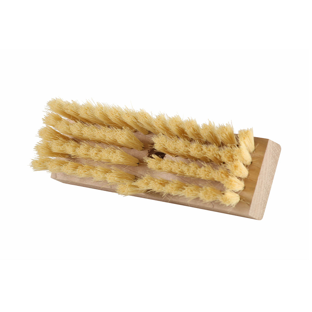 natural wood and with natural color brissels, 8 Inch Natural Fiber Deck Scrub Head, FLOOR CLEANING, DECK BRUSHES, 4251