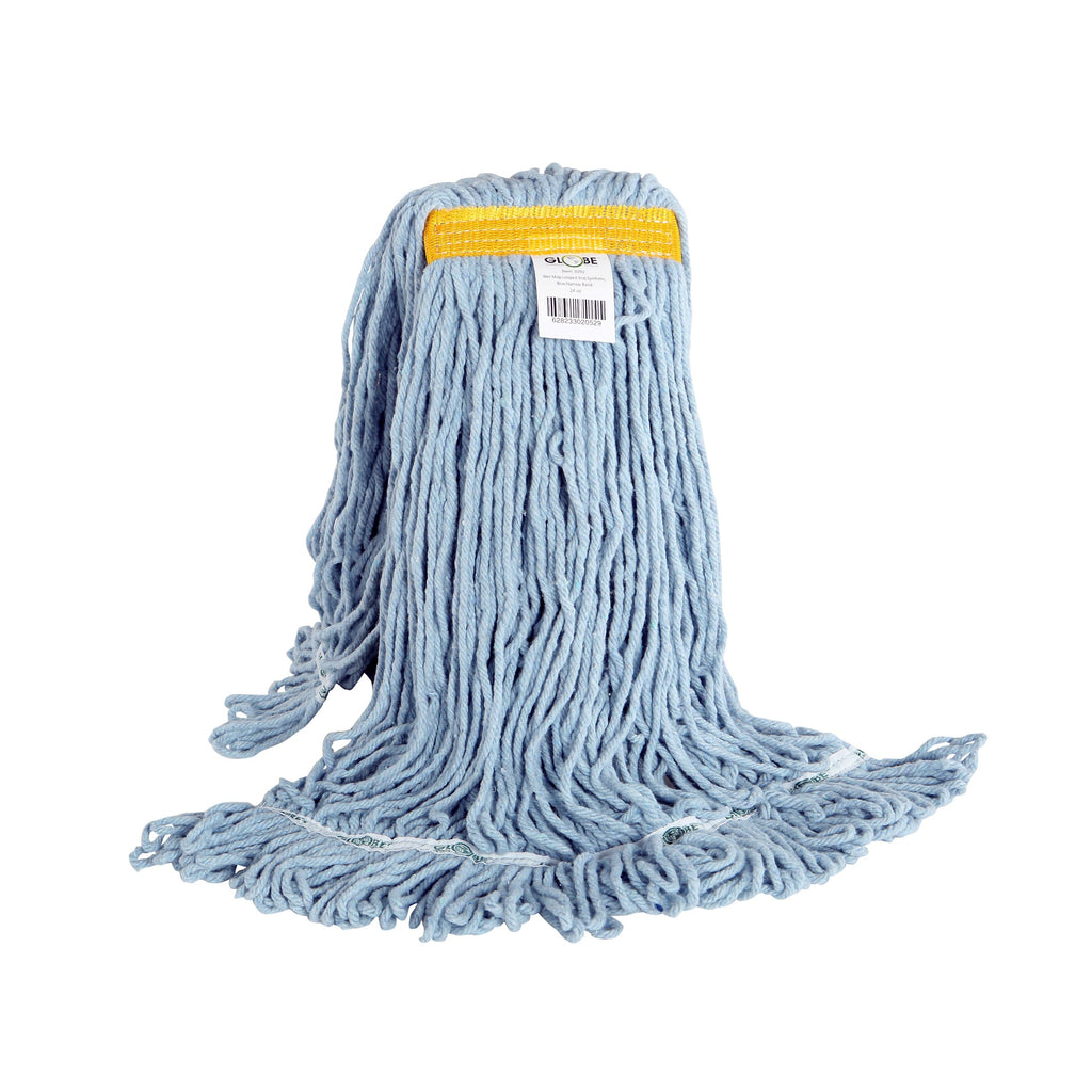 mop synthetic blue looped thread strands 24oz, Syn-Pro® Synthetic Narrow Band Wet Blue Looped End Mop, SIZE, 24 Oz, FLOOR CLEANING, WET MOPS, Best Seller, 3092