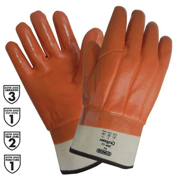 Glove - Chemical & Cut Resistant Winter - Ronco Integra Single Dipped Jersey Insulated 77-466-10 - Hansler.com