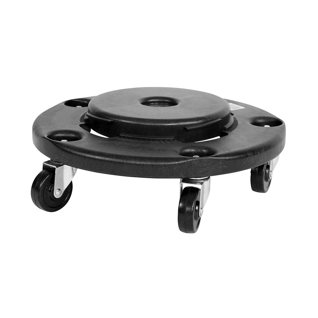 black universe dolly with 4 wheels, Universal Garbage Can Dolly, WASTE, ROUND UTILITY CONTAINERS AND LIDS, Best Seller, 9640