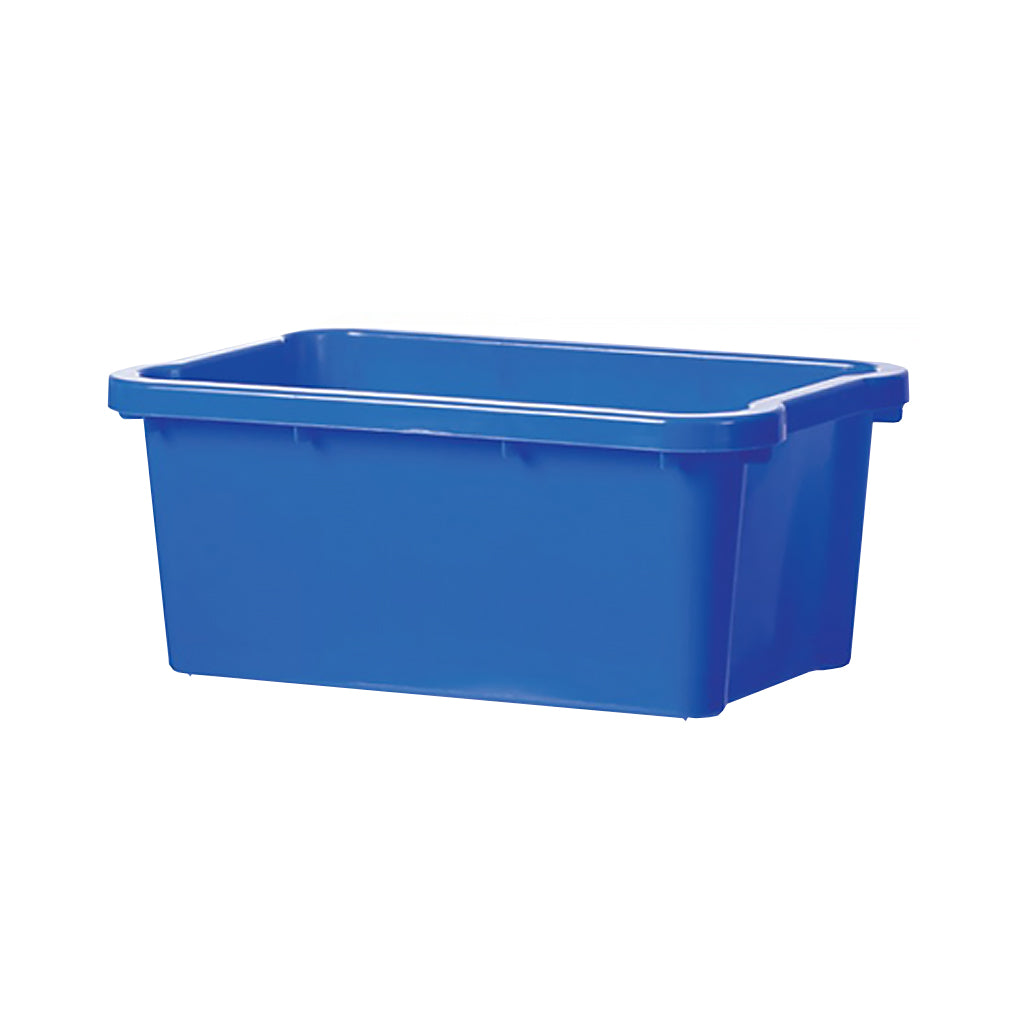 blue large rectangular recyclables bin, Blue Under Desk Recycling Bin, SIZE, 5 Gallon, WASTE, DESKSIDE CONTAINERS, 9305