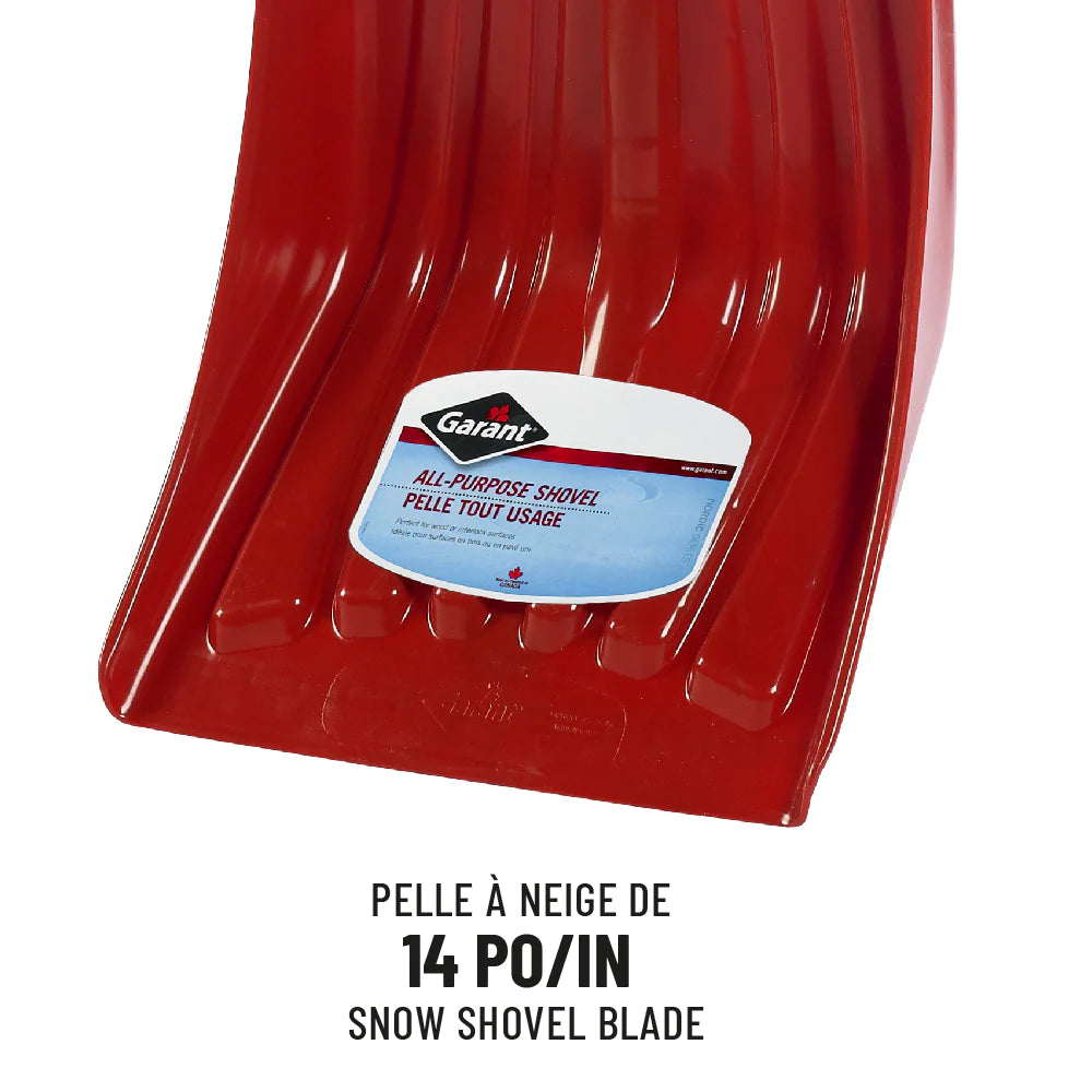 Pelle à neige Garant, polycarbonate, 14,5'' x 53.5, rouge NP139KD