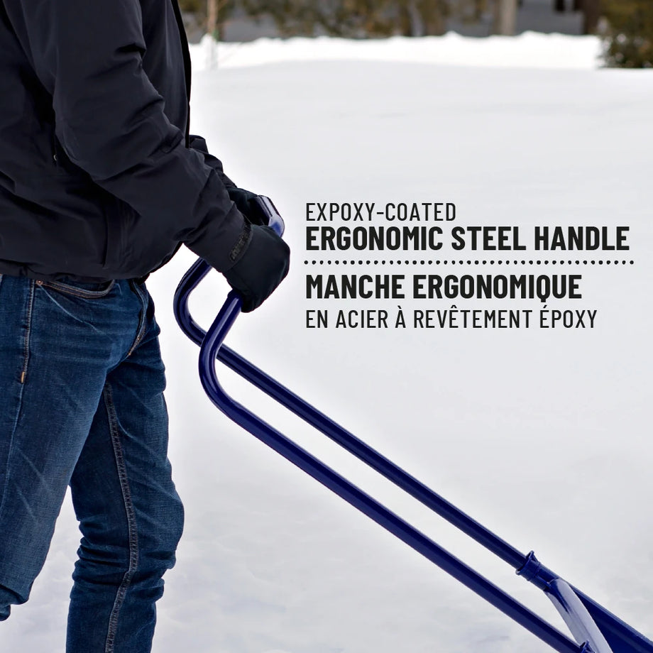 Yukon Garant Pelle à neige ergonomique avec lamelle d'usure en nylon et  manche en aluminiu