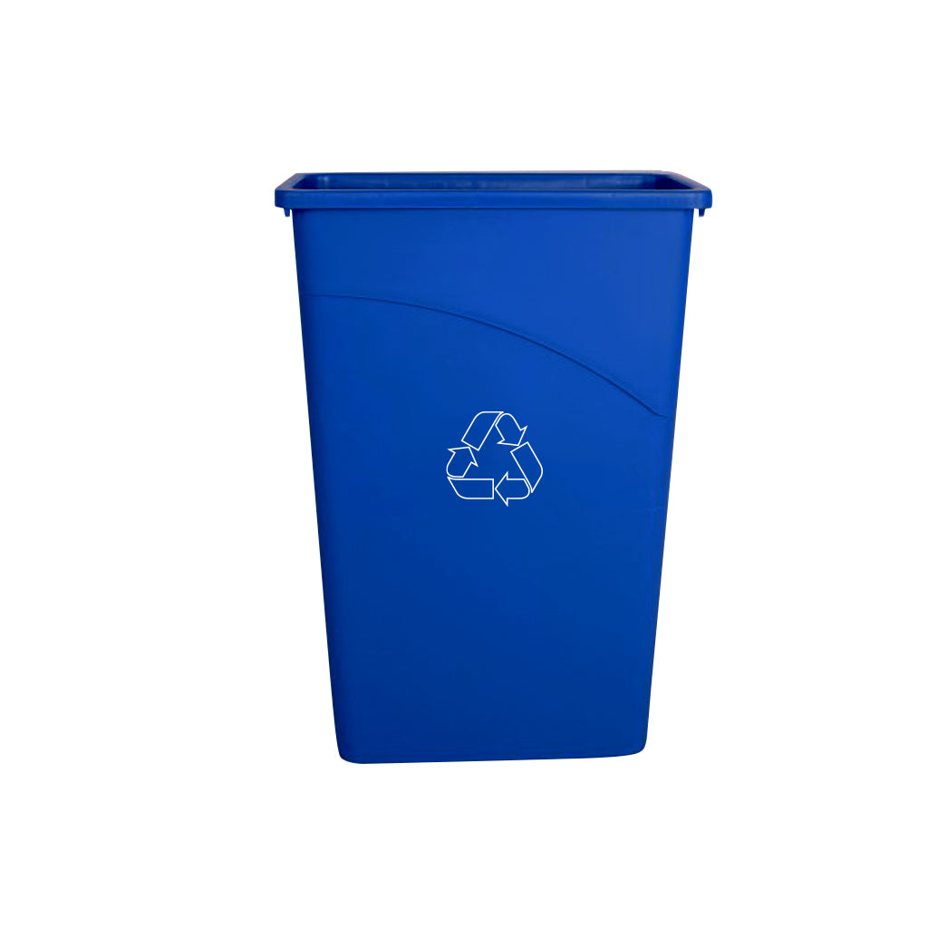 rectangular blue garbage bin, 25 Gallon Slim Container, COLOR, Blue, WASTE, SLIM CONTAINERS & LIDS, 9513