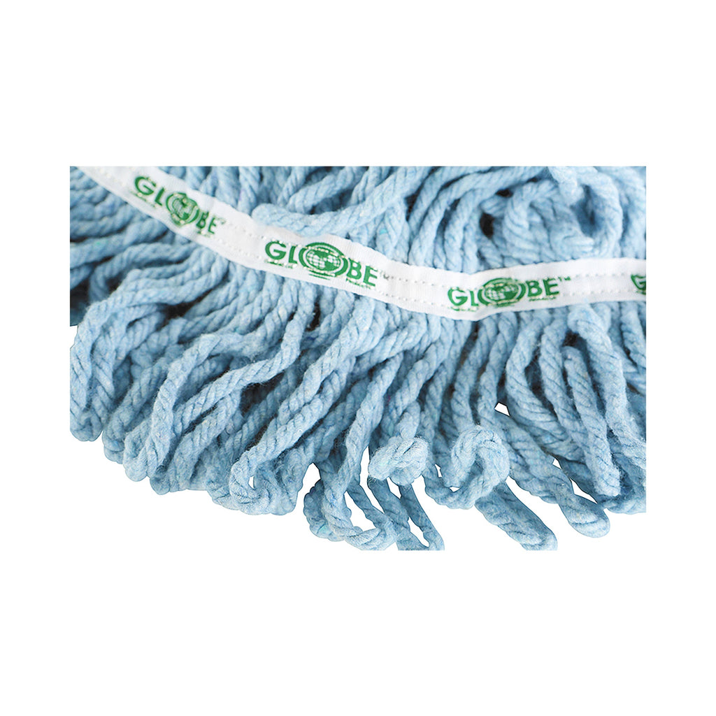 mop synthetic blue looped thread strands close up, Syn-Pro® Synthetic Narrow Band Wet Blue Looped End Mop, SIZE, 16 Oz, FLOOR CLEANING, WET MOPS, Best Seller, 3090, 3012,3091,3092,3832