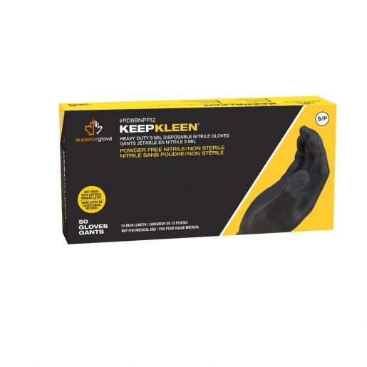 Glove - Disposable - Superior Glove KeepKleenÂ® 8 mil 12" Powder-free Nitrile RD8BNPF12 - Hansler.com