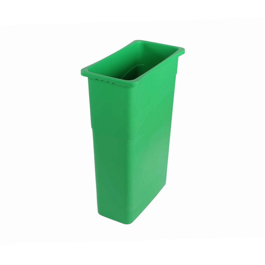 green recycling garbage bin, 26 Gallon Slim Container, COLOR, Green, WASTE, SLIM CONTAINERS & LIDS, 9514