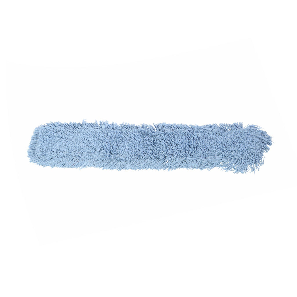 blue static cling dust mop close up 48inch x 5inch slip-on, Pro-Stat® Blue Slip-On Dust Mop Head, SIZE, 48 Inch X 5 Inch, FLOOR CLEANING, DUST MOPS, 3303