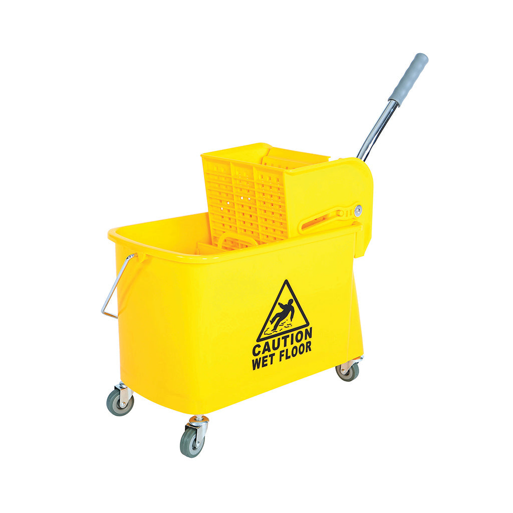 Sidepress Bucket And Wringer Yellow, SIZE, 21 Qt Yellow, FLOOR CLEANING, BUCKETS & WRINGERS, 3082