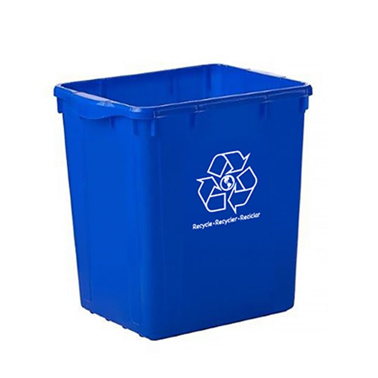 long recycling bin for paper and plastic, Curbside Recycling Bin, SIZE, 22 Gallon, WASTE, RECYCLING CONTAINERS, 9301