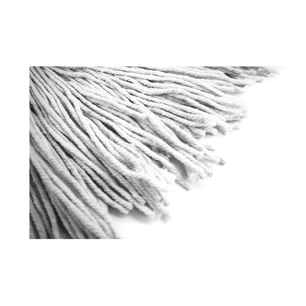 mop with synthetic thread strands with wooden handle close up, Synthetic Yacht Mop With Wood Handle, SIZE, 8 Oz / 48 Inch Handle, FLOOR CLEANING, WET MOPS, 4014, 4015,4016, 4017,4018